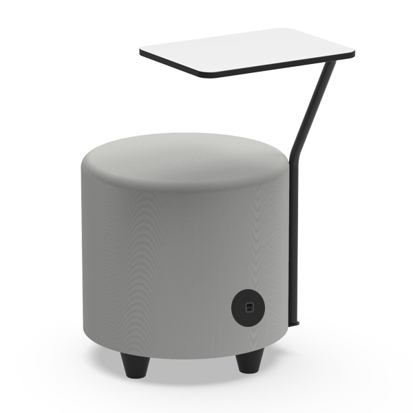 Puff Block Redondo con mesa