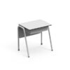 Mesa de sala de aula TEAM individual, com estrutura de aço para ambiente escolar